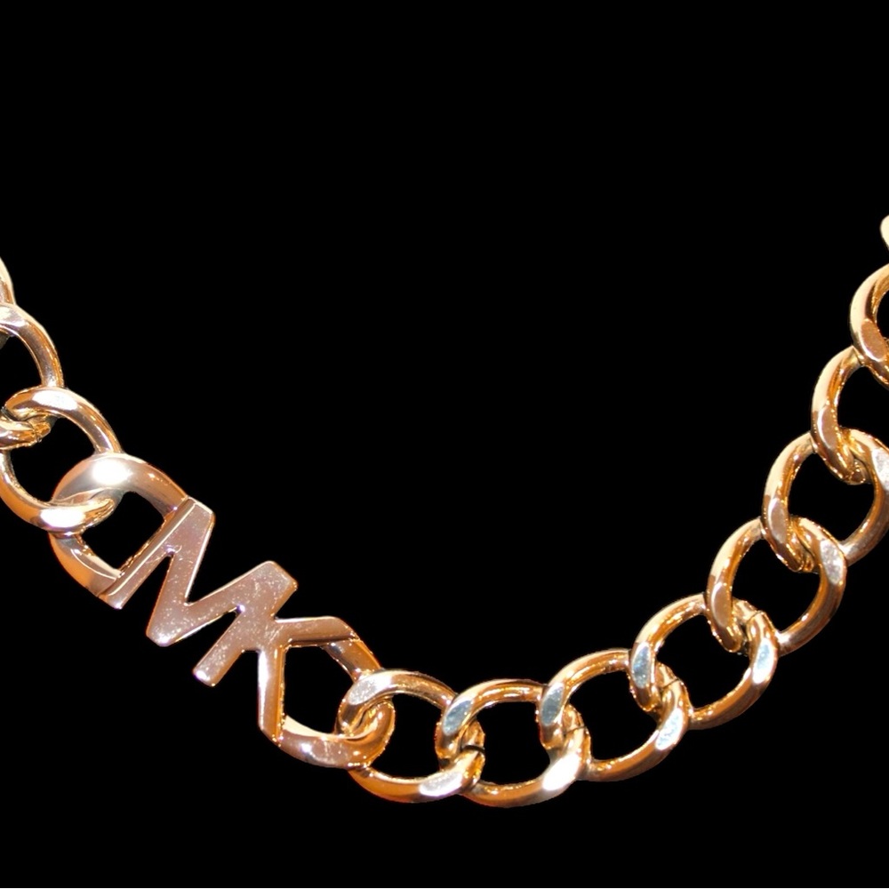 Michael Kors Belt Bag with Signature MK Embossed Goldtone Chain - NWT S/M & L/XL - Picture 4 of 15